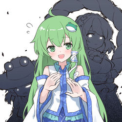 This is a pixiv picture whose title is 触らぬ巫女に祟りなし.