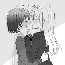 This is a pixiv picture whose title is 百合ちゅー好き.