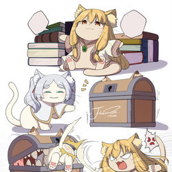This is a pixiv picture whose title is 📚📚🐱📚📚 🐱💫💥🐱💢.