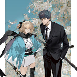 This is a pixiv picture whose title is 新選組.