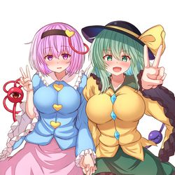 This is a pixiv picture whose title is 仲良し古明地姉妹！.
