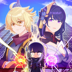 This is a pixiv picture whose title is Descent of Little Lightning.