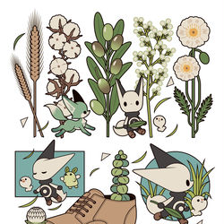 This is a pixiv picture whose title is 🌿🌼🥾🌿.