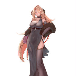 This is a pixiv picture whose title is シロナにドレス.