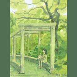 This is a pixiv picture whose title is 公園.