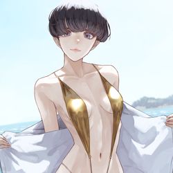 This is a pixiv picture whose title is Golden Beach.