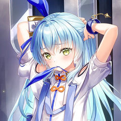 This is a pixiv picture whose title is ダメ、まだ着替え中.