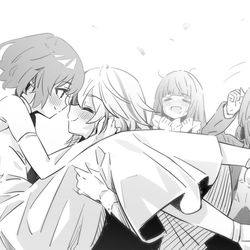 This is a pixiv picture whose title is 夜のクラゲは泳げない.