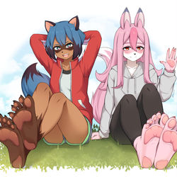 This is a pixiv picture whose title is Nazuna & Michiru | 日渡 なずな + 影森みち.