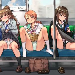 This is a pixiv picture whose title is トライアド対面見せつけパンチラプリムス.