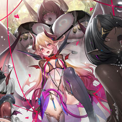 This is a pixiv picture whose title is サキュバスロードパーティー.