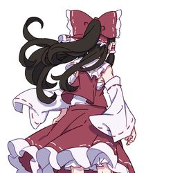This is a pixiv picture whose title is 霊夢の後ろ姿.