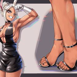This is a pixiv picture whose title is Mirko Dress & Heels.