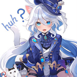 This is a pixiv picture whose title is 猫化フリーナ.