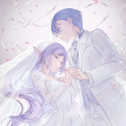 This is a pixiv picture whose title is 大切で幸せな夢を見ていた.