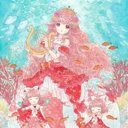 This is a pixiv picture whose title is コーラルマーメイド.