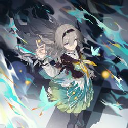 This is a pixiv picture whose title is 流萤！.