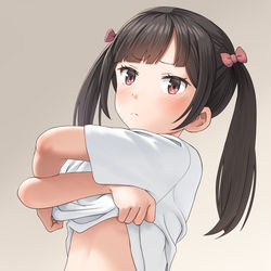 This is a pixiv picture whose title is 無い胸は揺れない.