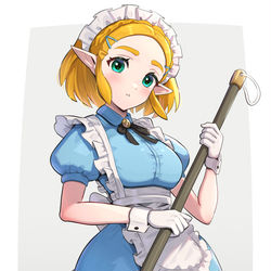 This is a pixiv picture whose title is メイドゼルダ.