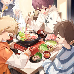 This is a pixiv picture whose title is すき焼きタイム.
