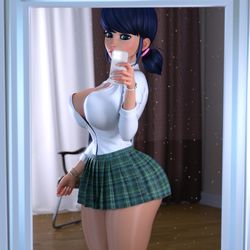 This is a pixiv picture whose title is College Marichan 🥰.