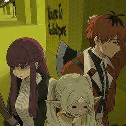 This is a pixiv picture whose title is "Frieren-sama, where did you tel.