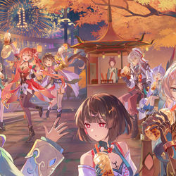 This is a pixiv picture whose title is HonkaiStarRail 1st Anniversary.