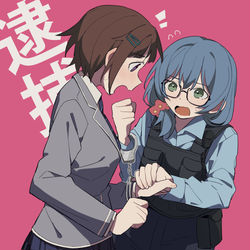 This is a pixiv picture whose title is 逮捕！.