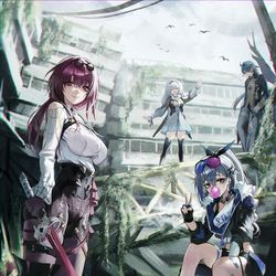 This is a pixiv picture whose title is Stellaron Hunters.