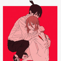 This is a pixiv picture whose title is give a hug.