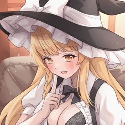 This is a pixiv picture whose title is 見せてくれる魔理沙.