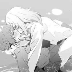 This is a pixiv picture whose title is 夜のクラゲは泳げない.