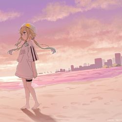 This is a pixiv picture whose title is 5.20. 夕暮れのお台場.