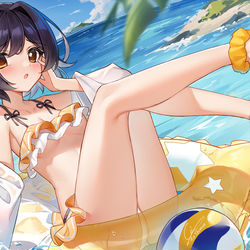 This is a pixiv picture whose title is 依頼雑絵：春日結乃.