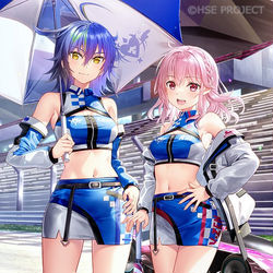 This is a pixiv picture whose title is HIGHSPEED Étoile凛＆カナタ レースクイーンver.