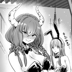 This is a pixiv picture whose title is ？？？「アウラ、バニ化しろ」.