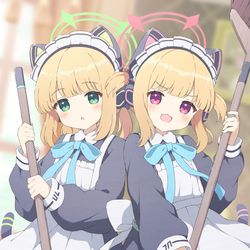 This is a pixiv picture whose title is メイドモモミド.