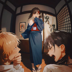 This is a pixiv picture whose title is 如果真的去了泡泡浴.