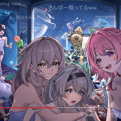 This is a pixiv picture whose title is 【夢のピノコ二ー温泉】ライブ配信風.