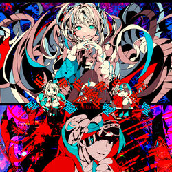 This is a pixiv picture whose title is 拒絶反応.