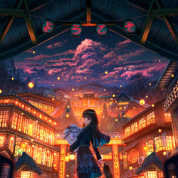 This is a pixiv picture whose title is 「終点」.