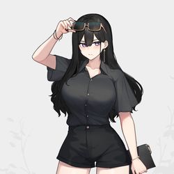 This is a pixiv picture whose title is 🖤🖤🖤.