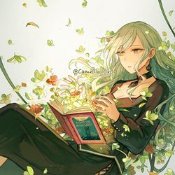 This is a pixiv picture whose title is 月明かりの向こう側の君へ.