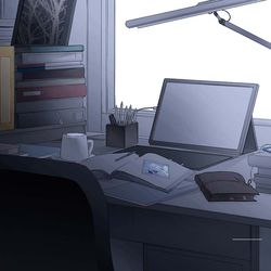 This is a pixiv picture whose title is 藍悼花【原创手书】.
