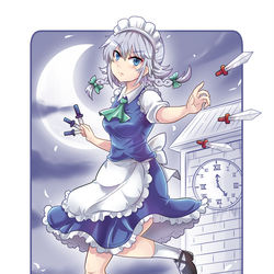 This is a pixiv picture whose title is 「東方Project全キャラ描き企画」030 十六夜咲夜.