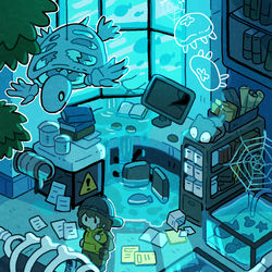 This is a pixiv picture whose title is 海底ノ研究所.