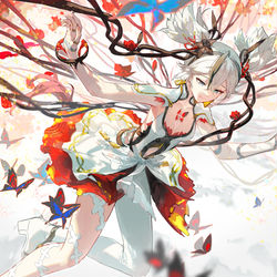 This is a pixiv picture whose title is 椿 |「热烈的绽放」.