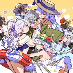 This is a pixiv picture whose title is 水着アナスタシアとカドック君.