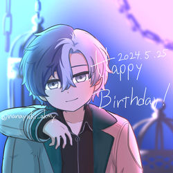 This is a pixiv picture whose title is 青柳冬弥生誕2024.