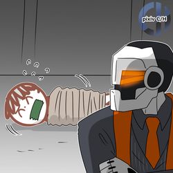 This is a pixiv picture whose title is 구출 작전 Rescue Mission.